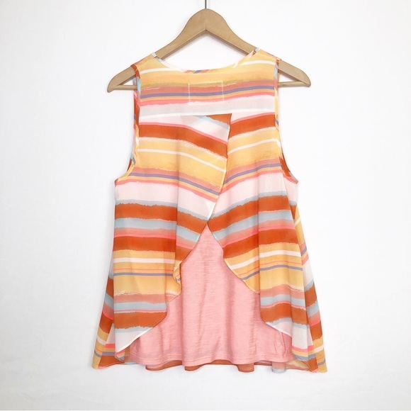 Meadow Rue Merlon split back, overlay blouse - Picture 3 of 12